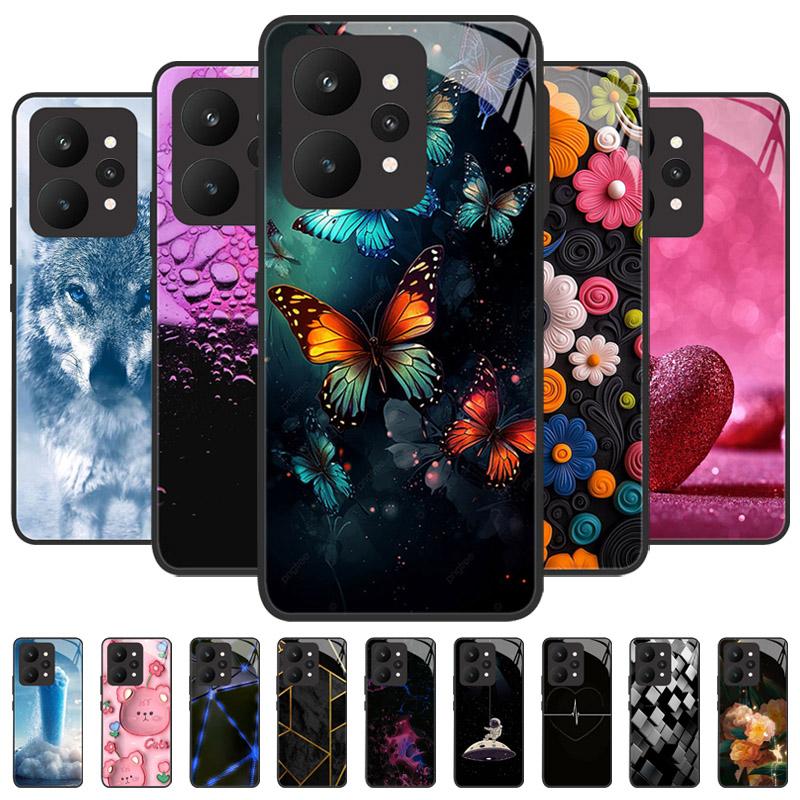 Роскошный Чехол из Закаленного Стекла Для Realme 15 5G RMX5106 RMX5105 Чехол для Телефона Полностью Защитный Ударопрочный Корпус Fundas Мультяшный Capa