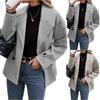 Women's Streetwear-inspired Casual Wool Jacket With Suit Collar