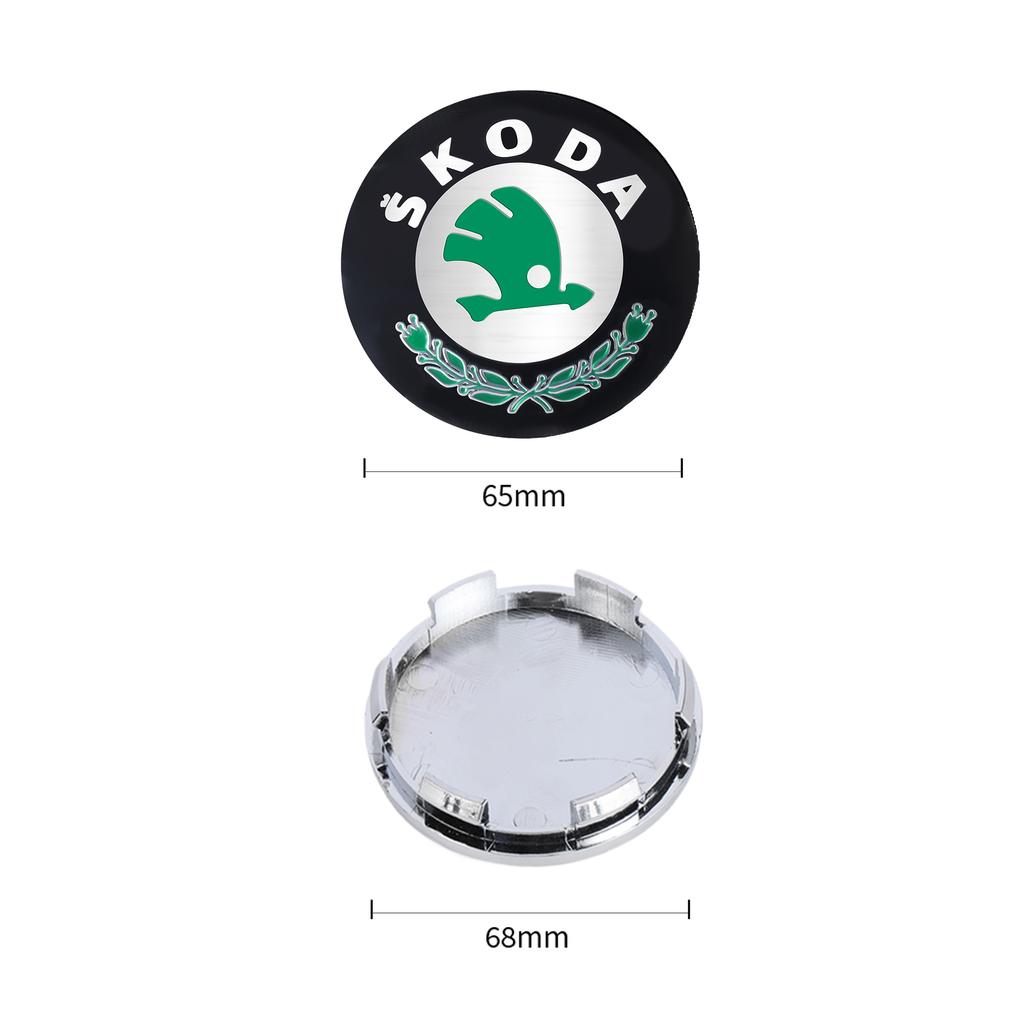 NADH5 4/8PCS 56 60mm Car Styling Wheel Center Hub Caps Rim Cover Badge Emblem Sticker For Skoda Rapid Octavia A5 RS Kodiaq Fabia A7