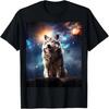 Cool Wolf Cosmic Galaxy Graphic Art Novelty Stuff T-Shirt
