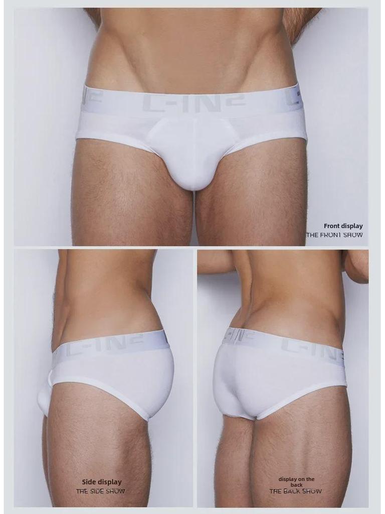 C-IN2 Men's Pure Cotton Low-Rise U-Convex Breathable Lift Briefs