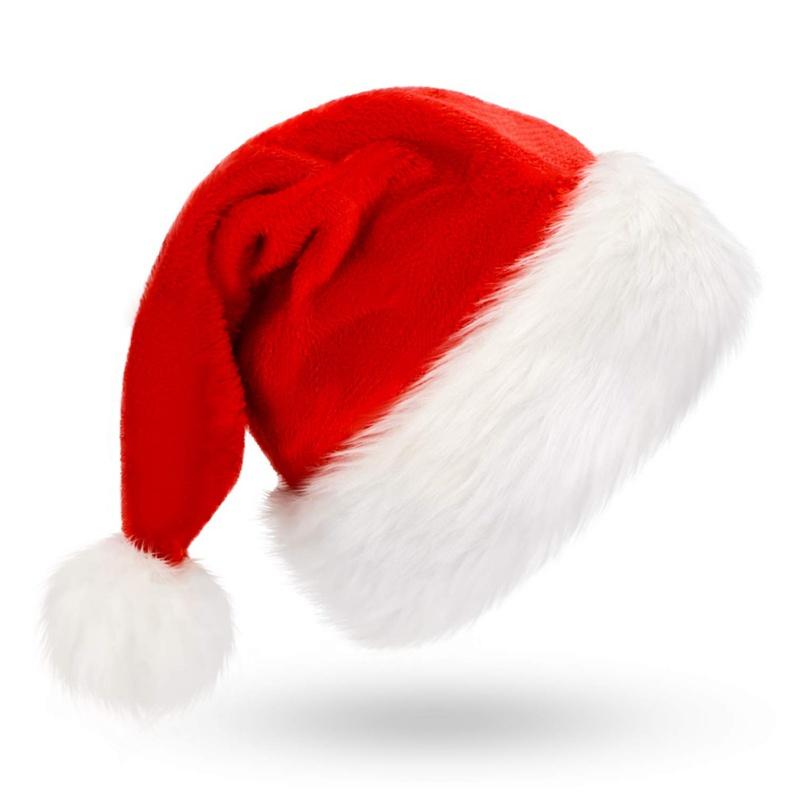 Christmas Hat Party Hat Handmade DIY Velvet Santa Claus Hat For Men Women Children New Year Party Supplies