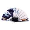 Folding Fan Colorful Holographic Rave Fan Bamboo Ribs Hand Fan Decorative Gifts for Festival Dancing Party