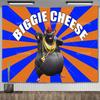 Гобелен с мемом Biggie Cheese Каваи Аниме Крыса Гобелен Настенный Эстетический Декор Комнаты Баннер Украшение Дома Макраме Рождество
