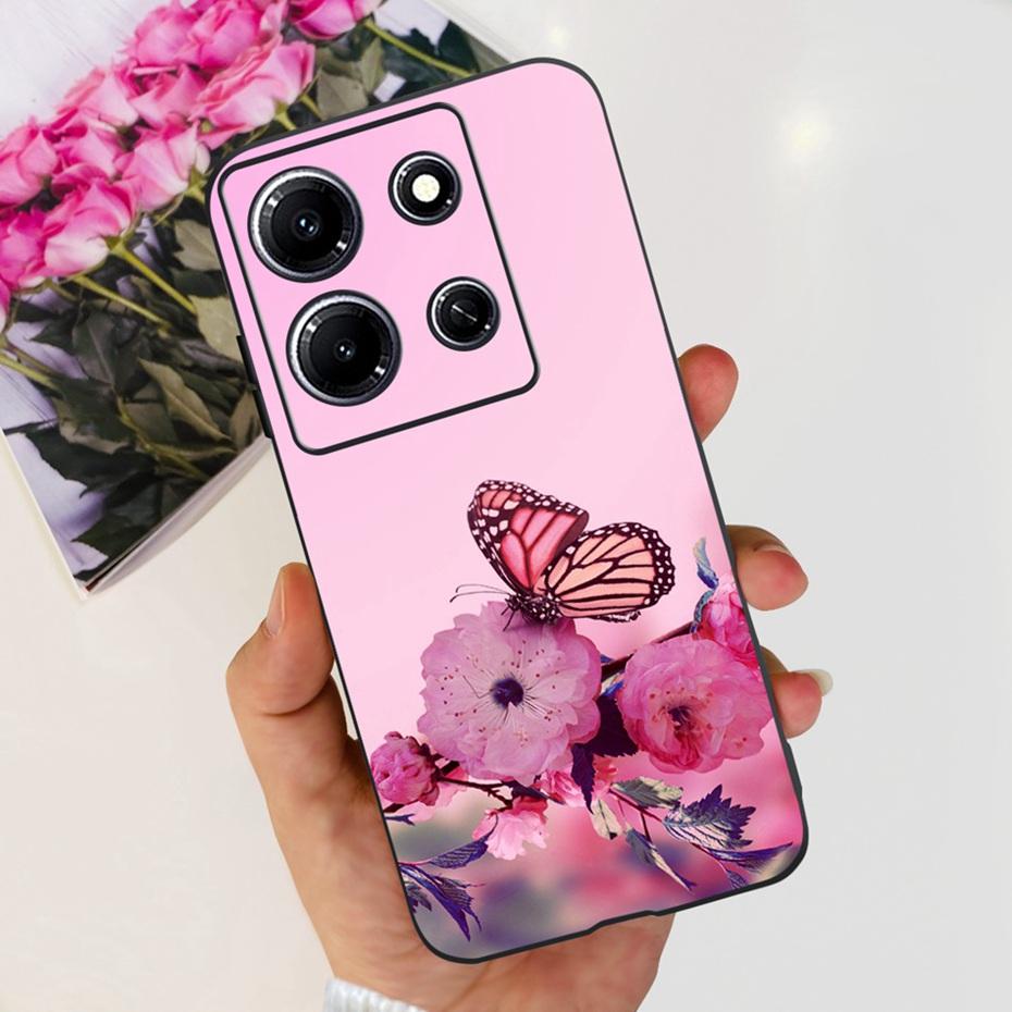Модный Чехол-бабочка для телефона Infinix Note 30i Note30 Pro 2023 Мягкий Силиконовый ТПУ Задняя Крышка Для Infinix Note 30 Pro Note30i