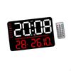 Цифровые настенные часы-будильник с большим декором и большим светодиодным экраном для спальни отеля