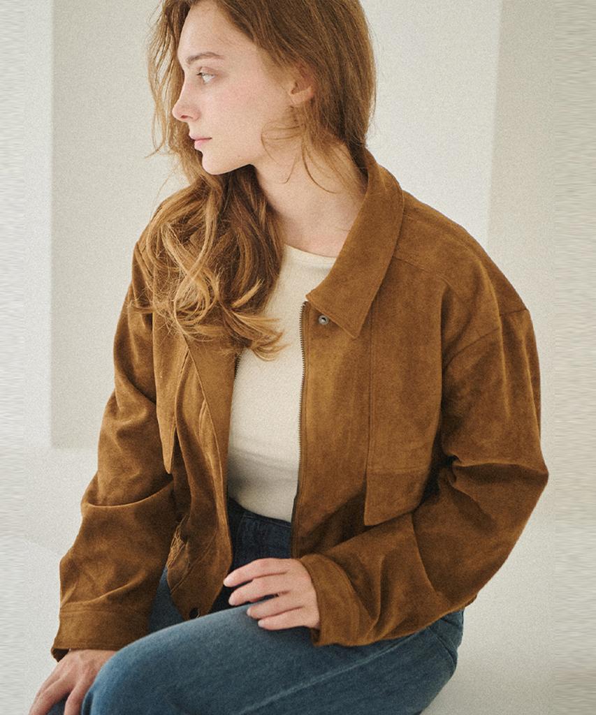 Slowlolli Bomber Suede Jacket