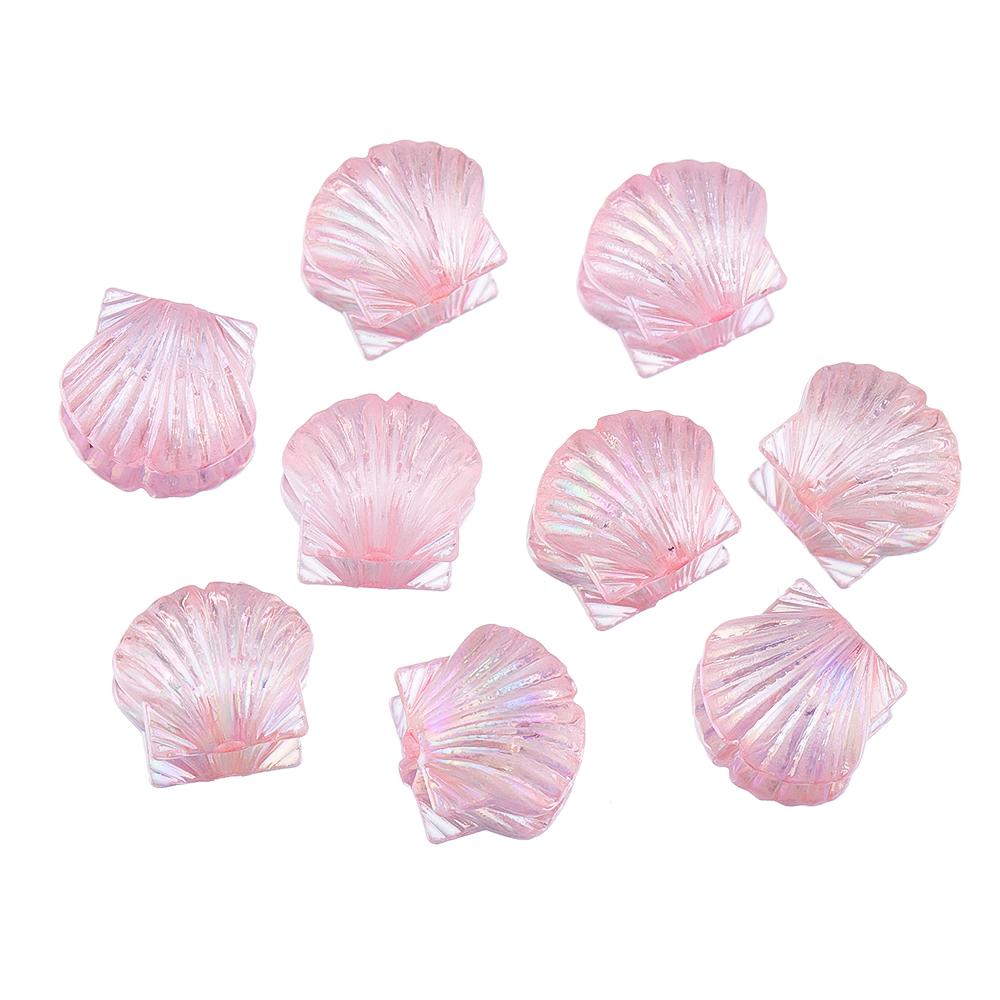 10pcs 20pcs Colorful Resin Shell Beads Jewelry Making Plastic Ocean Loose Spacer Bead DIY Holiday Bracelet Necklace Accessories