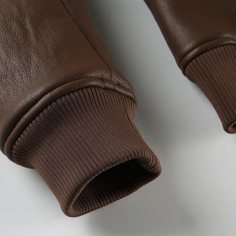 Autumn and Winter Murad Colour Fur Patchwork Lapel Casual Leather Warm Jacket