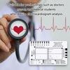 Карта-линейка ЭКГ 7 шагов Портативный карманный инструмент для интерпретации ЭКГ Карта-линейка 7 шагов Устройство для быстрых и точных измерений
