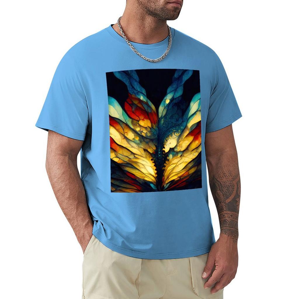 Футболка Stained Glass 1, большие размеры, индивидуальная футболка, мужская футболка