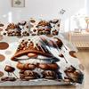 Chocolate Gnome Delight Print 3Pcs Bedding Setduvet Cover With 2 Bedropillowcase Home Birthday Gift