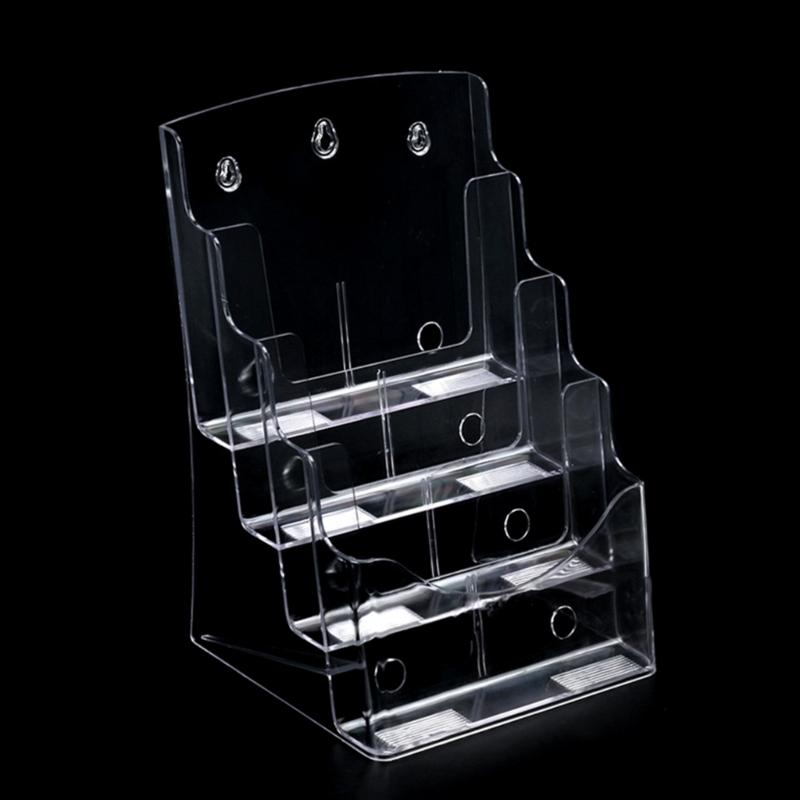 Acrylic Brochures Holder Clear Literature Organizers Stand, Brochures Pamphlets Display Stand for Wall Mount Countertop