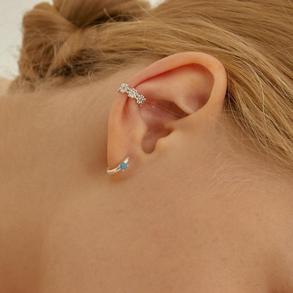Серебряный Кафф с Распускающимся Маргариткой Lunne из Кубического Циркония #Lse15