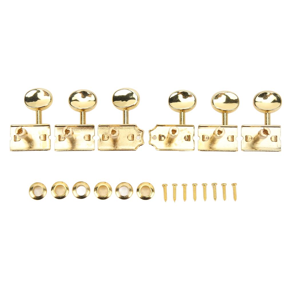 6 Pcs Electric Guitar Tuning Pegs Metal Gold Guitar Replacement Tuning Keys Peg Machine Head