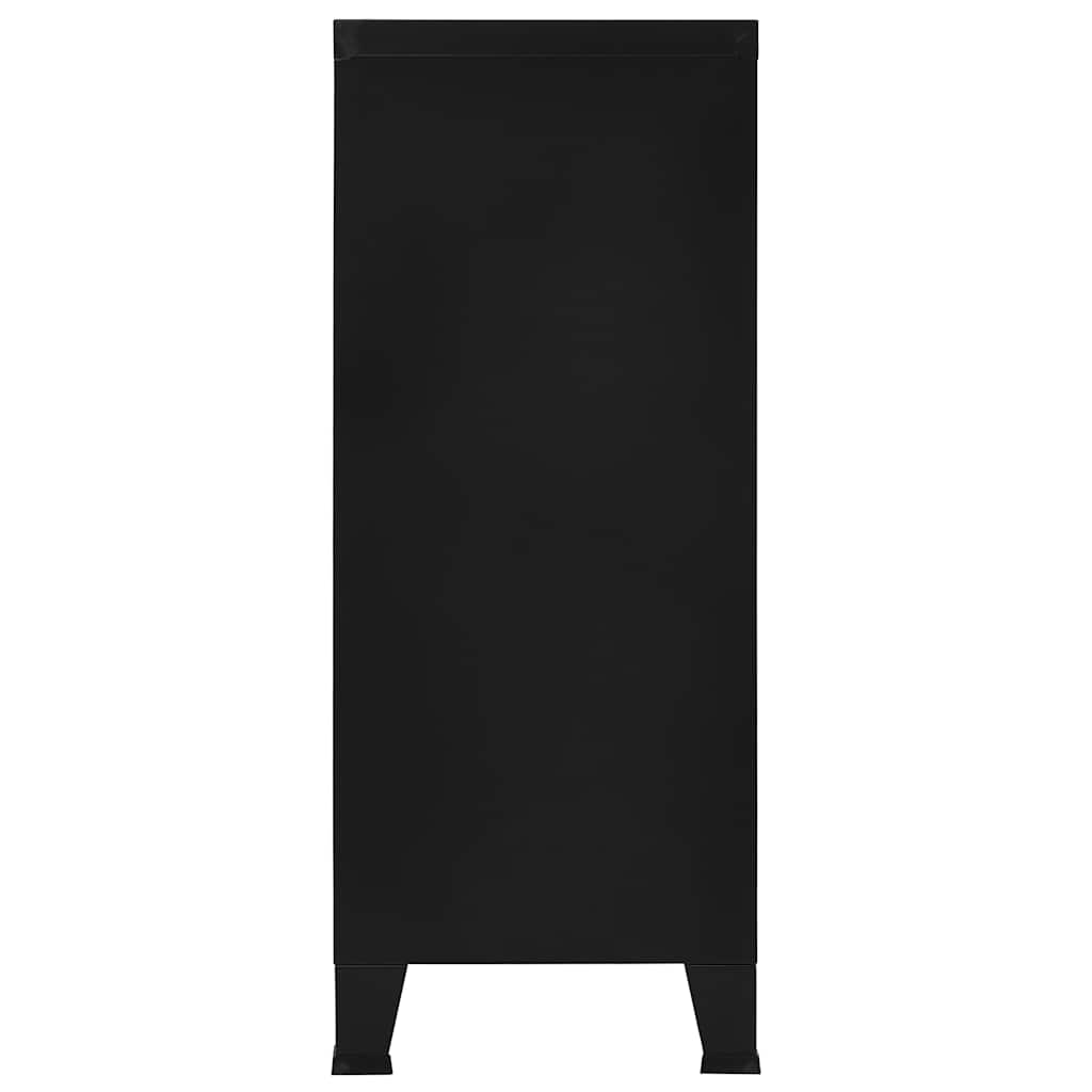 Vidaxl Industrialna Szafka Do Przechowywania, Czarna 90X40X100 Cm Stal