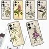 Botanical Drawings Flowers Plants Case For Redmi Note 13 Pro Plus Note 12 9 10 11 Pro 9S 10S 11S 12S Redmi 12 10 C 13C Cover