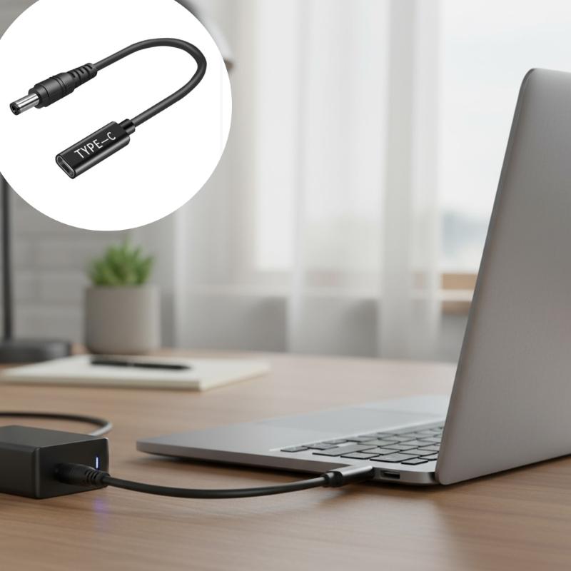 Адаптеры USB C на DC5521 10 шт. Вилки питания 60 Вт Высокая мощность Быстрая зарядка Провод Совместим для ноутбуков Маршрутизаторов Камер
