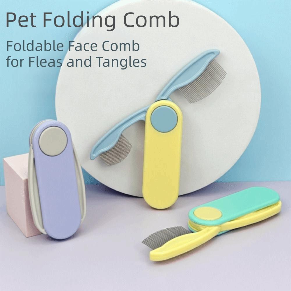 Dense Tooth Cat Flea Comb Foldable Dog Grooming Brush Pet Hair Cleaning Tool Pet Maintenance