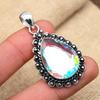 Rainbow Mystic Topaz Gemstone Handmade 925 Solid Sterling Silver Jewelry Pendant For Her
