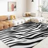 Ковер с текстурой зебры, черно-белый, для гостиной, спальни, мягкий, для кухни, ванной комнаты, противоскользящие напольные коврики, коврики для прихожей, домашний декор