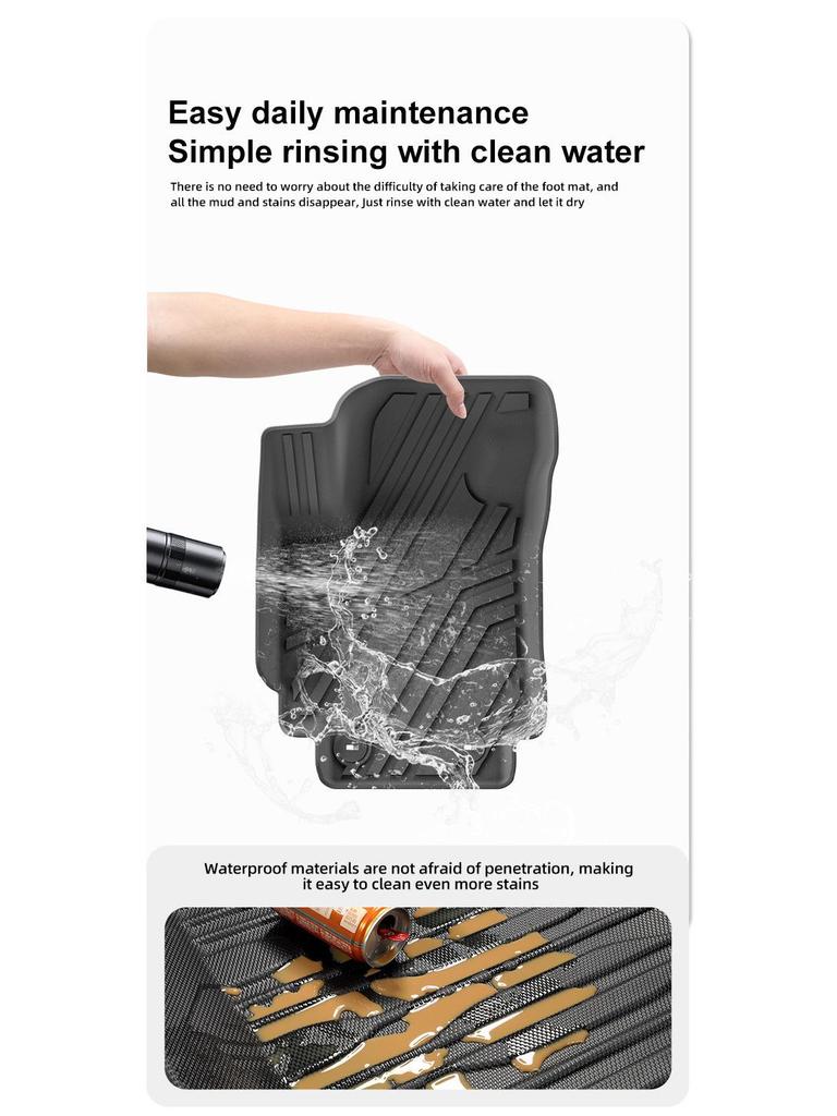 Hyundai Creta 2016-2020 Всесезонные коврики для пола и вкладыш в багажник из TPE