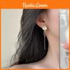 Elegant And Stylish Alloy Camellia Tassel Earrings Long And Slim Ear Thread Women's Fashion Accessories