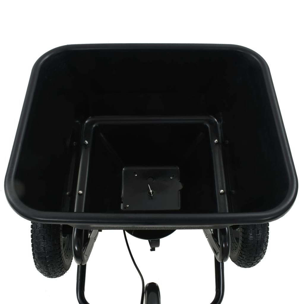 Hand operated Spreaders Salt Spreader for Pulling PVC Steel 125x74x79 cm 45 L