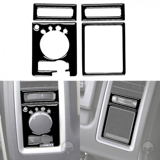 Glossy Piano Black Headlight Switch Air Vent Cover For RAM 1500 2500 3500 13-18