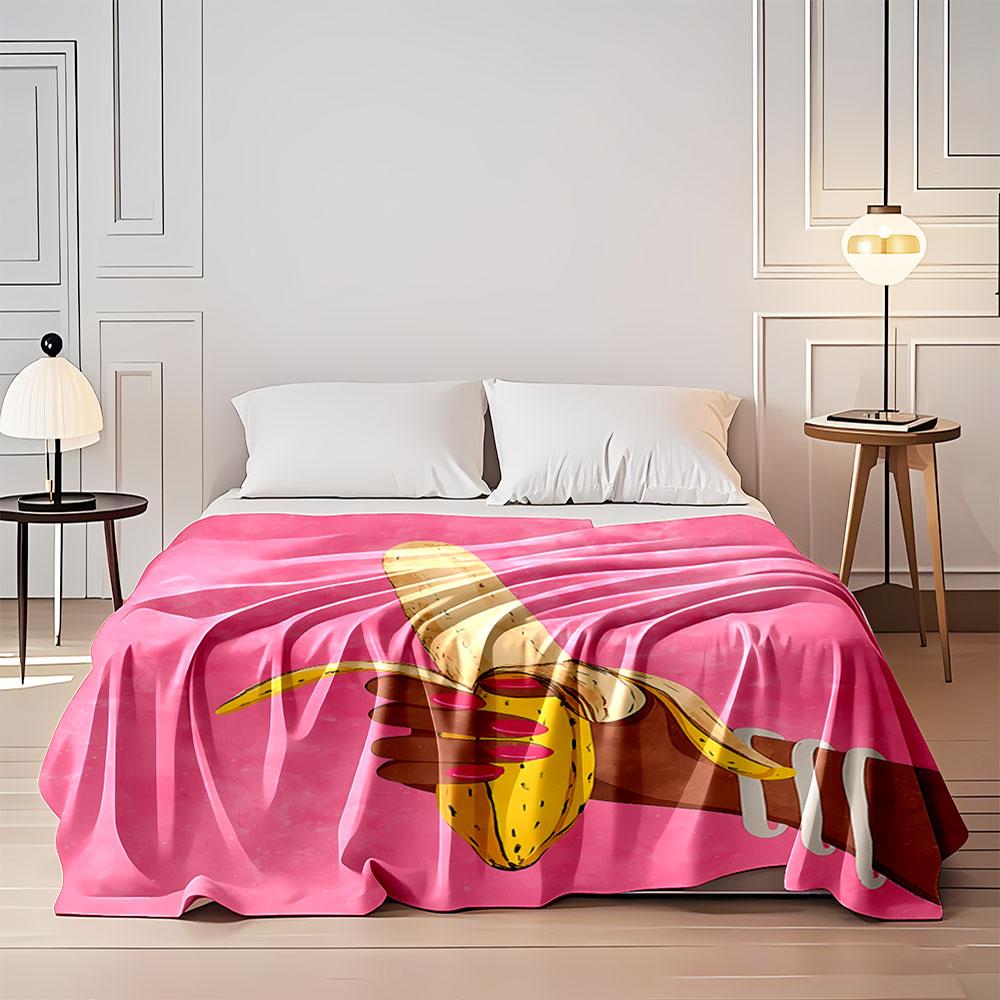 Banana Pop Art Blanket for all seasons blanket lunch break throw gift