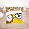 Clock Duvet Cover Set For Kids Teens Boys Girls Lightweight Down Quilt Covers Bedroom Decor 2 Pillowcases 1 Duvet Cover No Quilt
