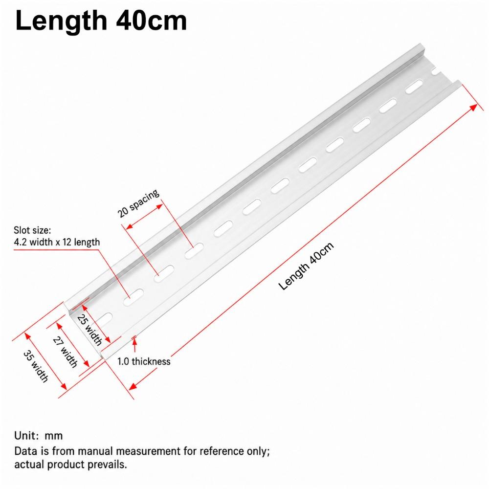 Aluminum DIN Rail Universal Type Terminal Blocks Durable Slotted Guide Electrical Installation