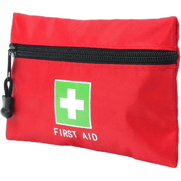 Red Emergency Bag First Aid Small Empty Travel Rescue Pouch First Responder Storage Medicine Pocket Bags for Car Home Office Kitchen Sport Ourdoors