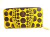 Authentic LOUIS VUITTON Monogram Yellow Leather Kusama Yayoi Dots Zippy Wallet #b048  Open box