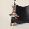 Брелок для ключей в виде плюшевой куклы «Кролик в гусиную лапку»