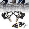 Light weight Clipless Bicycles Pedals with Cleats Universals Road Bike Cycling Pedals Bicycles Locking Pedals Easy to Use