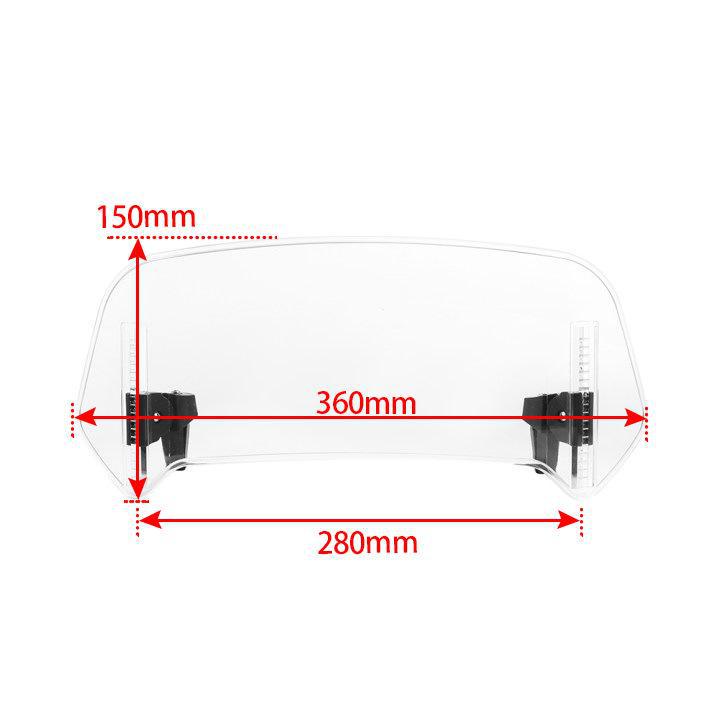 Универсальная трансграничная популярная модель для Kawasaki, Honda, BMW, Yamaha, Suzuki - регулируемое маленькое ветровое стекло для повышенной модификации.