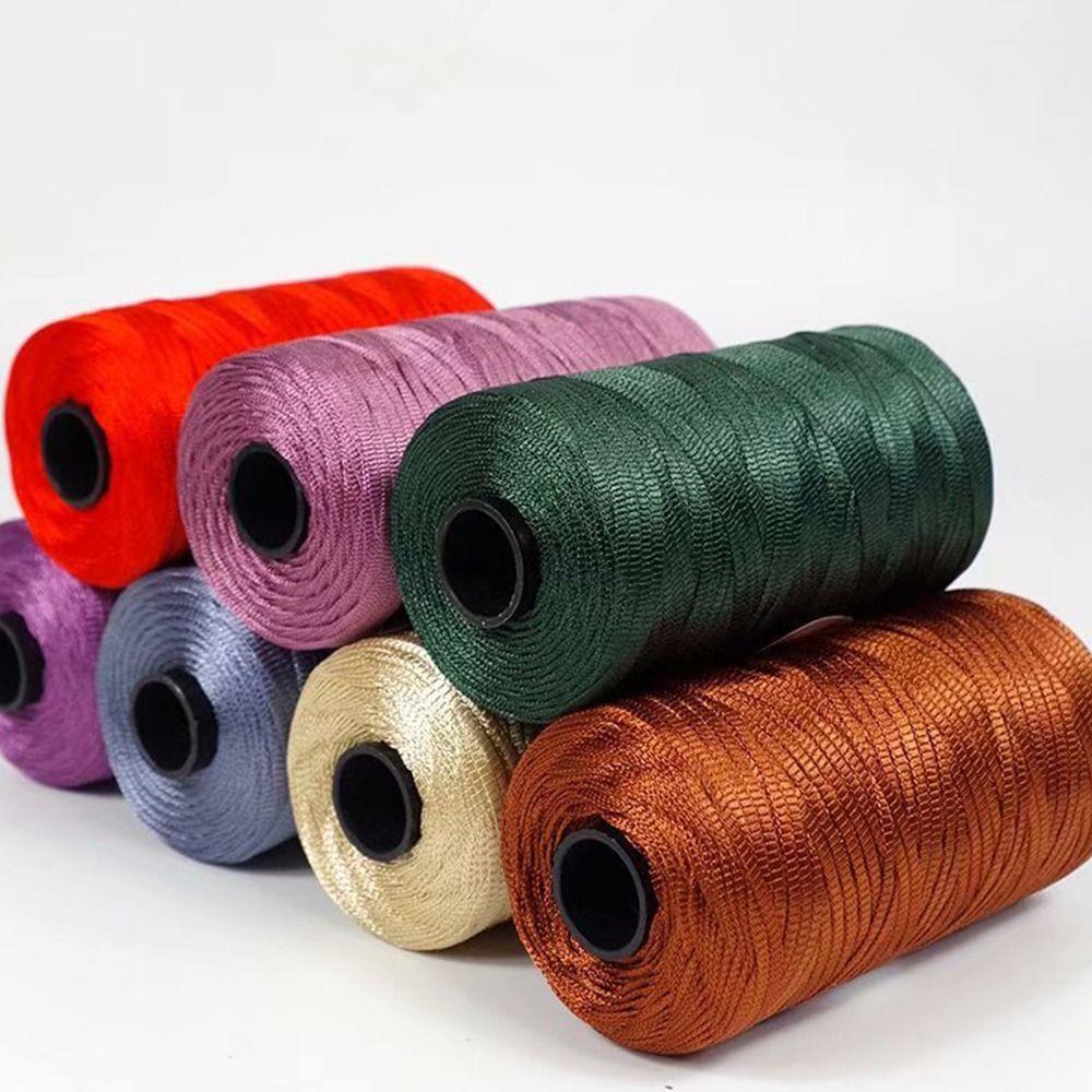 Новая летняя легкая пряжа из вискозы для вязания крючком, шелковая нить, плетеная вручную, шапка для вязания крючком, ледяная веревка