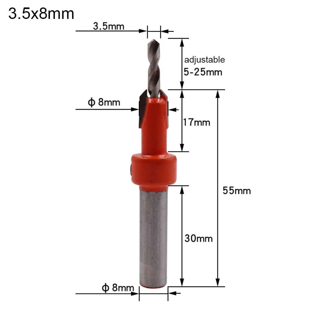 Удобный 8-миллиметровый хвостовик DIY сверло зенковка сверла потайная дрель деревообрабатывающий инструмент