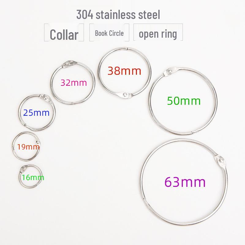 304 Stainless Steel Open Card Ring for Binding & DIY Accessories