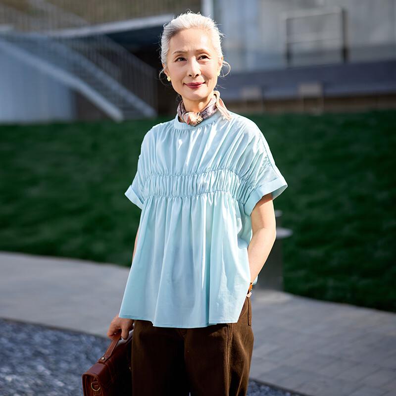 Женская летняя дышащая футболка с коротким рукавом свободного кроя Muzi