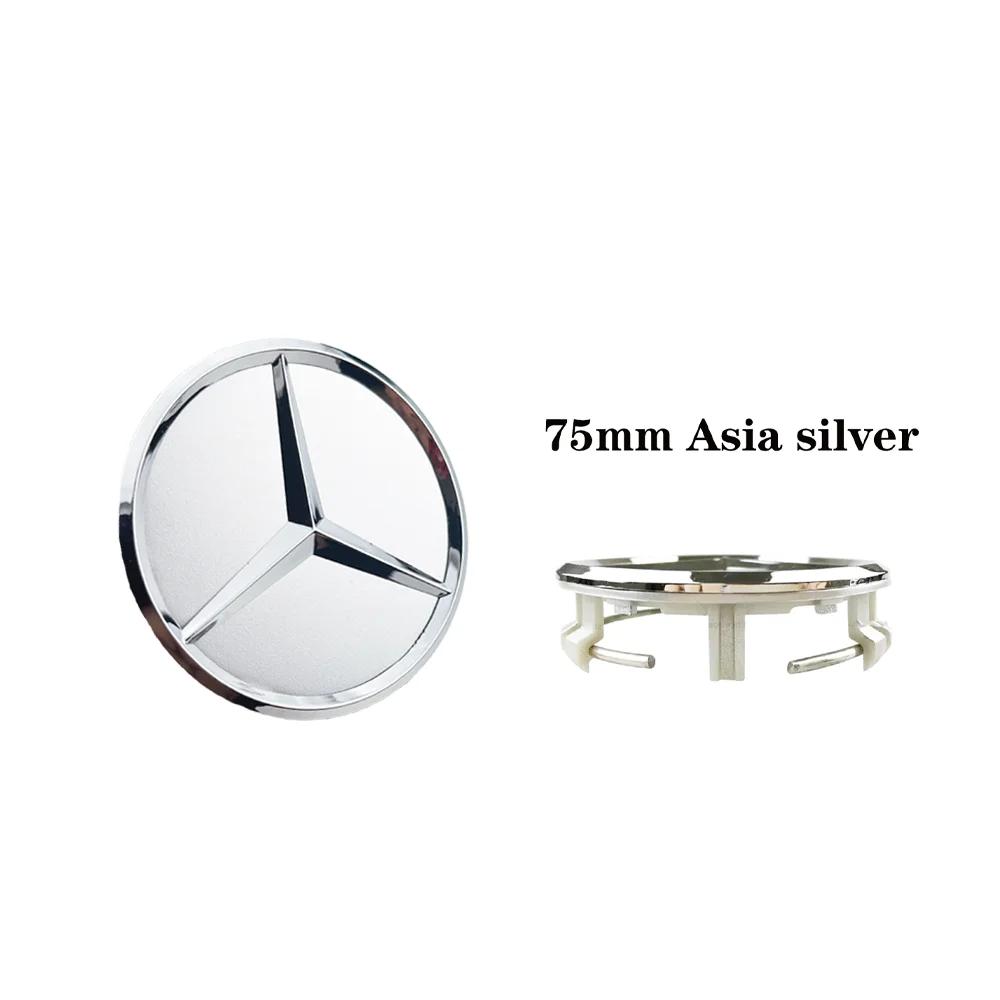For Benz a24Pcs 75MM Car Wheel Center Hub Caps AMG Wreath for Mercedes Benz GLE GLK SLK CLA CLK W203 W204 W205 W209 W210 W211 W212