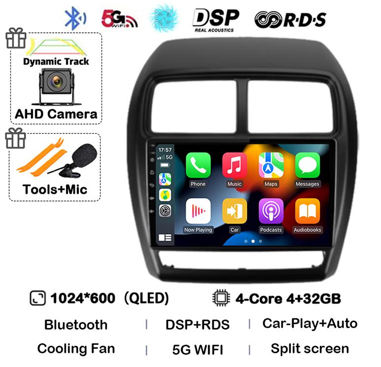 Android 14 Carplay Auto для Mitsubishi ASX 1 2016 2017 2018 2019 2020 2021 2022 Автомобильный радиоприемник, мультимедийный видеоплеер DSP GPS стерео