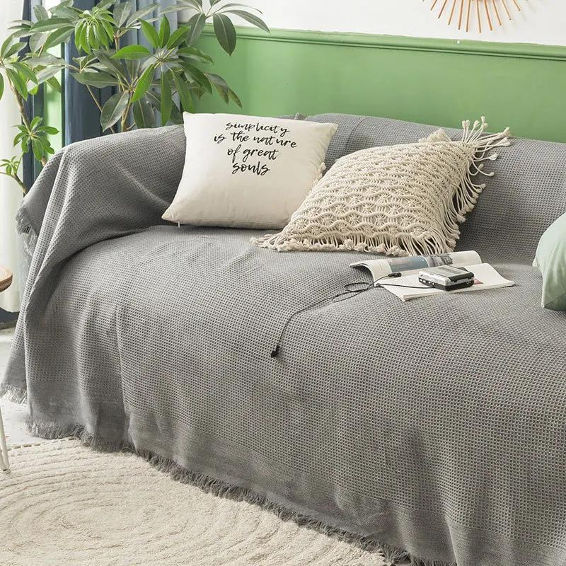 Чехол для дивана в богемном стиле для сдаваемой в аренду недвижимости Four Seasons, ткань с волнистым узором