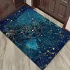 Starry Sky Constellation Rug - Large Area Rugs for Living Room, Blue Galaxy Carpet with Zodiac Signs, Modern Home Decor