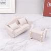 Simulation Miniature Sofa Striped Mini Sofa Scene Toy Dollhouse Sofa  DIY Decor