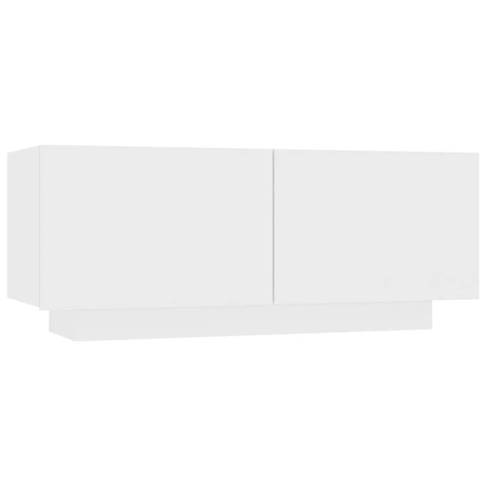 Maison Exclusive - Table de chevet blanc 100x35x40 cm bois d'ingénierie