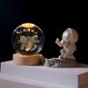 3D Хрустальный шар с лазерной гравировкой Солнечной системы, ночник со светящейся подставкой - Настольное украшение для дома
