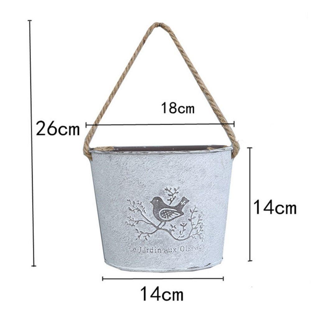Wall Mounted Iron for Balcony Garden Vintage Flower Basket Flower Pot Hanging Baskets Flower Vase