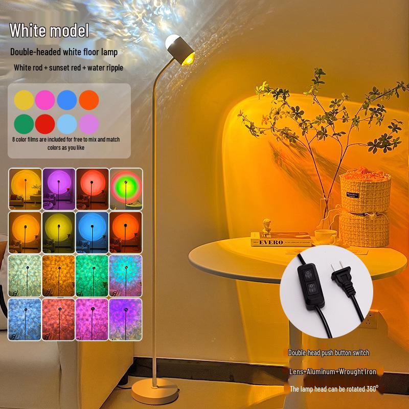 Dual-Head Sunset Ripple Light - Atmosphere & Decor for Bedrooms and Live Rooms